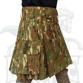 Premium Multicam Utility Kilt for Men – Tactical Combat Kilt with 4 Side Pockets